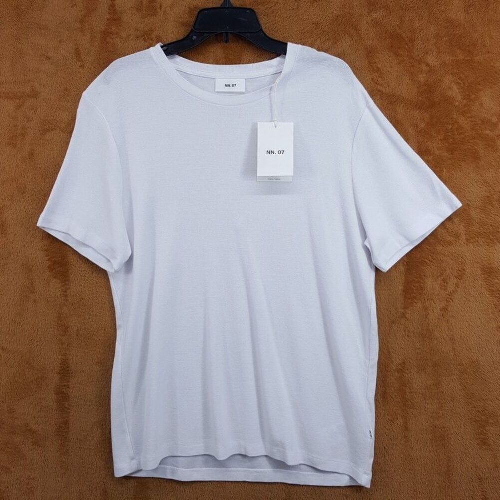 NN07 Shirt Mens XL White Pullover Crew Short Sleeve Clive Tee Knit T-Shirt